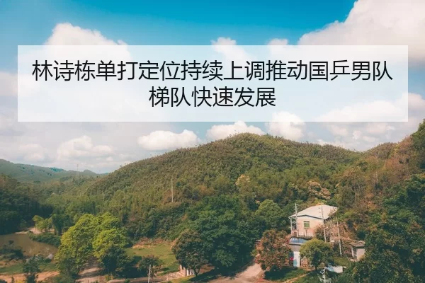 林诗栋单打定位持续上调推动国乒男队梯队快速发展
