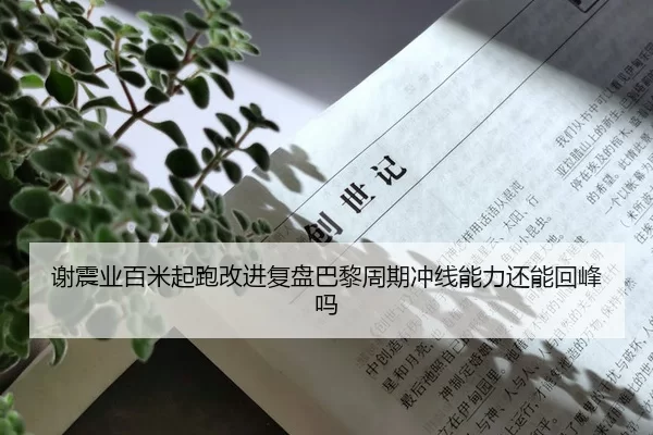 谢震业百米起跑改进复盘巴黎周期冲线能力还能回峰吗